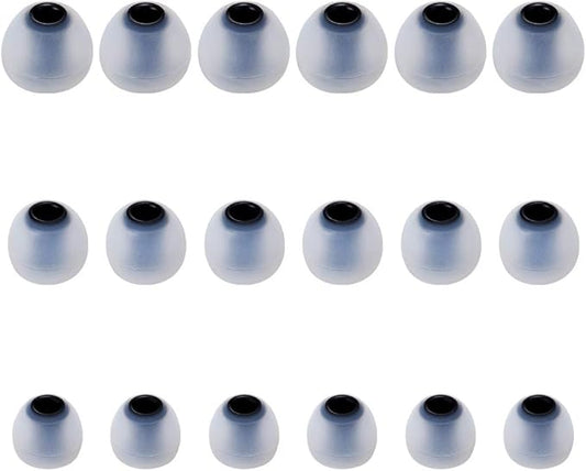Earbud Tips High Quality Soft Silicone Earbuds Replacement Tips Fit for in-Ear Headphones(inner hole from 3.8mm - 4.0mm earphones)9 Pairs S/M/L,Gray/Black