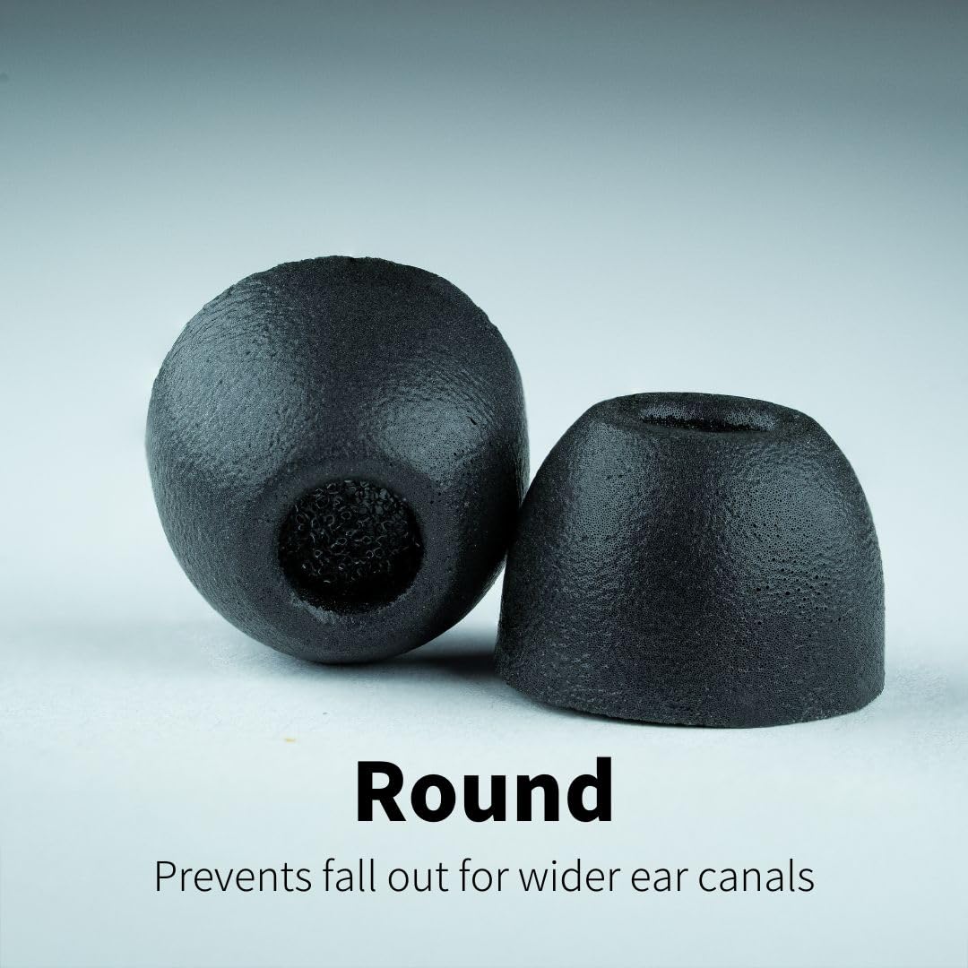 Comply 100 Core Series | Memory Foam Replacement IEM Ear Tips for Etymotic, Westone, Klipsch & More | Superior Noise Isolation, Ultimate Comfort, Secure Fit | Variety, Black, Small (3 Pairs)