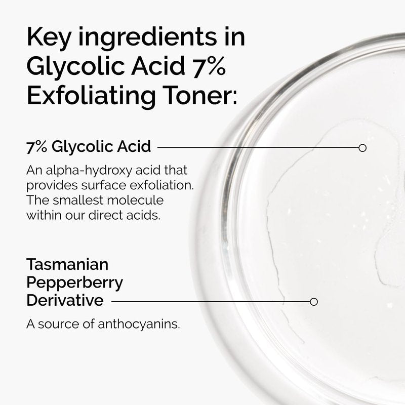 The Ordinary Glycolic Acid 7% Exfoliating Toner - Brightening & Smoothing Daily Formula for Even Skin Tone