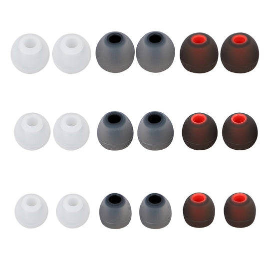MMYQXI Earbud Replacement Tips Silicone Earbud Tips Earbud Covers Fit for in-Ear Headphones (Inner Hole 3.8mm -5.1mm) Ear Tips Earbud Rubber Tips 9 Pairs S/M/L