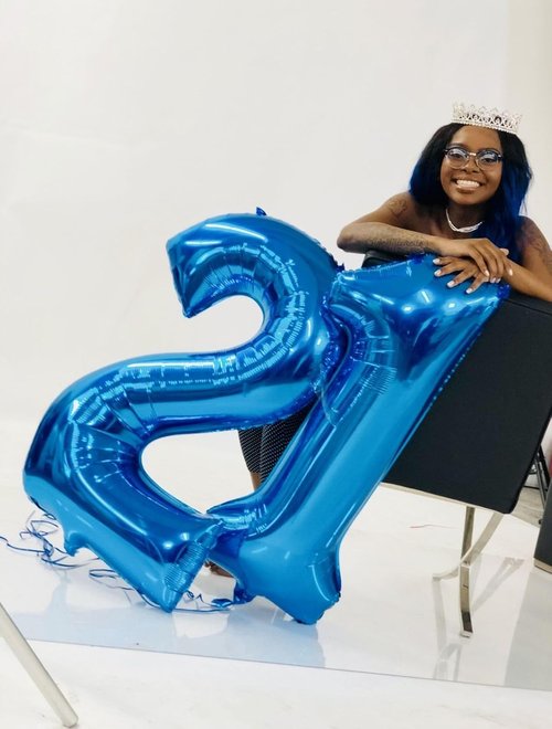 40 Inch Dark Blue Foil Balloon - Happy 25th Birthday Decorations for Women | Large Number 25 Party Supplies