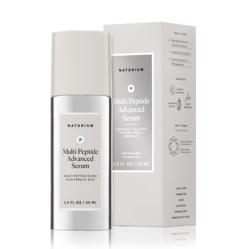 Naturium Multi-Peptide Advanced Serum Jumbo, Firming & Smoothing Face Serum for Fine Lines & Wrinkles with Advanced Multi-Peptide Blend, 2 oz