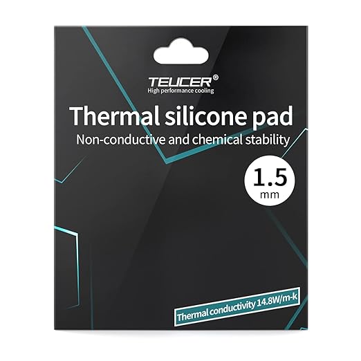 WithFlying Thermal Pad 14.8 W/mK, 120x120x1.5mm, Non Conductive, High Temp Resistance, Silicone, For Laptop, GPU, CPU, LED Cooler