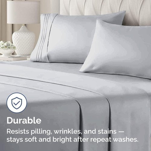 King Pillow Cases by [Brand Name] - Ultra Soft Hotel Quality Covers | Wrinkle-Free & Fade Resistant - Steel Blue - Set of 2