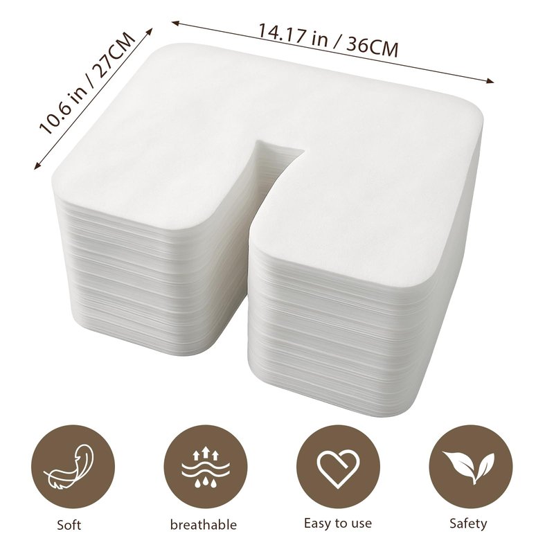 500 Piece Disposable Face Cradle Covers Luxurious Ultra Soft face cradle covers for massage table - Massage Tables & Massage Chairs