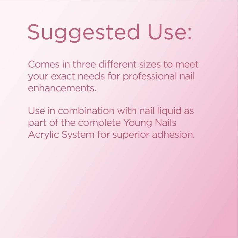 Young Nails Acrylic Cover Powder - Self-Leveling Acrylic Nail Powder, Clear Nude Pink White Acrylic Powder for Nail Extenstion, Professional Grade, Superior Adhesion, Color - Peach, 45g