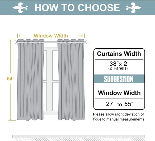 ChrisDowa Room Darkening Curtains - Thermal Insulated Blackout Panels for Bedroom & Living Room (Pink, 38W x 54L)