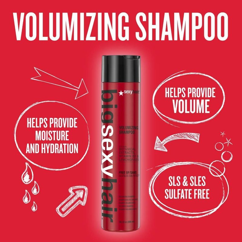 Big Volumizing Shampoo & Conditioner - Moisture & Hydration | SLS & SLES Sulfate Free | For All Hair Types