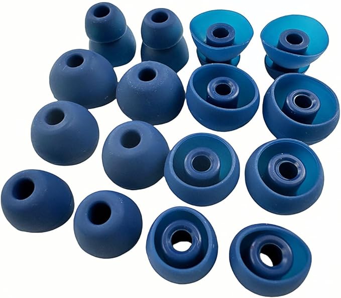 Aginkgo Replacement Ear Tips for Beats Urbeats2.0 Tour2.0 ibeats Beats x, Beats Flex Secure Fit for Powerbeats Pro Silicone Earbuds Washable Sweat-Resistant Noise Isolation 8 Pairs (Dark Blue)