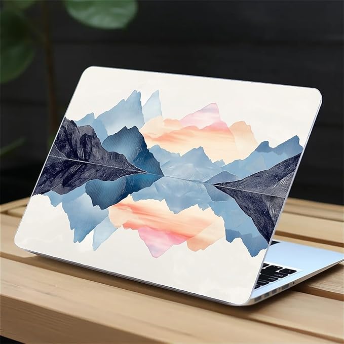 COTAIL Compatible with MacBook Air 13.3 13.6 Inch Case 2022 2021 2020 2019 Plastic Hard Shell Case Cover,13.6 Air (A2681) M2 2022, Mountains and Water
