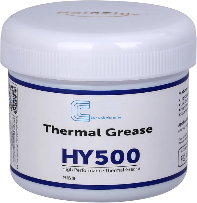 HY500-200g CPU Thermal Heatsink Grease Paste Compound Thermal Conductivity: >1.93W/m-k Carbon Based High Performance for CPU PC GPU -200 Grams