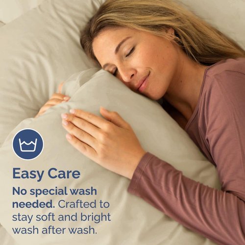 King Pillow Cases by [Brand Name] - Ultra Soft Hotel Quality Covers | Cozy, Wrinkle-Free & Fade Resistant - 2 Piece Set in Cream