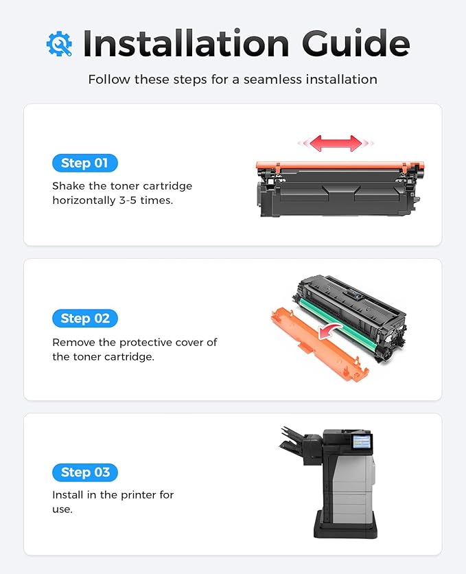 653X 653A Toner Cartridge Set 4-Pack High Yield Replacement for HP 653X 653A CF320X CF321A CF322A CF323A Compatible for HP Color LaserJet Enterprise Flow MFP M680z M680dn M680f Printer Ink Black Cyan