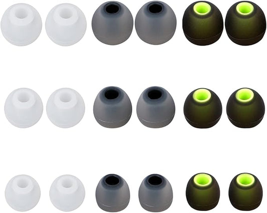 MMYQXI Earbud Replacement Tips Silicone Earbud Covers Fit for in-Ear Headphones (Inner Hole 3.8mm -5.1mm) 9 Pairs S/M/L