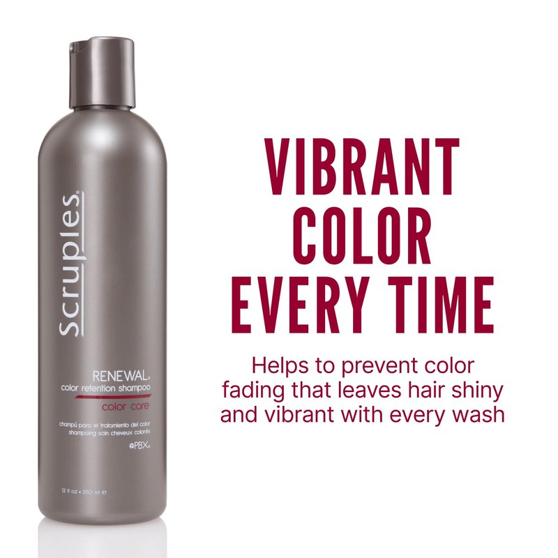 Scruples Renewal Color Retention Shampoo - Color Care for Vibrant Hair | 12 oz (350 ml)