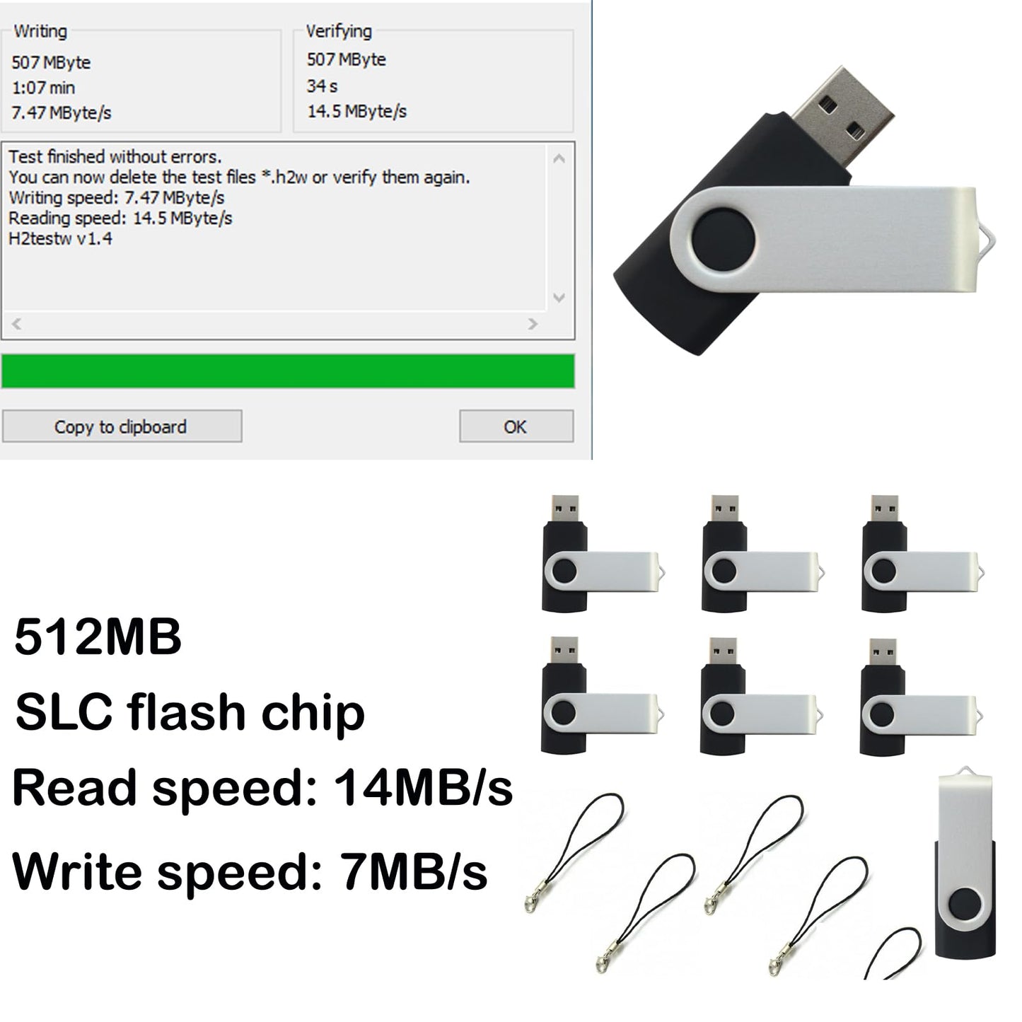 lcwamy 512MB Flash Drives 100 Pack USB Drives Bulk USB Flash Drive 100 Pack Flash Drive Bulk Thumb Drive Pendrive CupShadow USB(Black, No Logo)