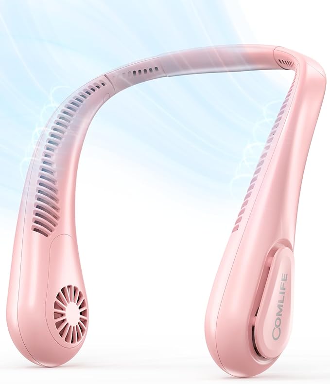 Portable Bladeless Neck Fan, Mothers Day Gifts for Mom Women Hot Flash, Birthday Gift for Men Dad Father Teacher, Wearable Cooling Fan Rechargeable for Camping Travel Beach Golf Cruise Essentials 2026