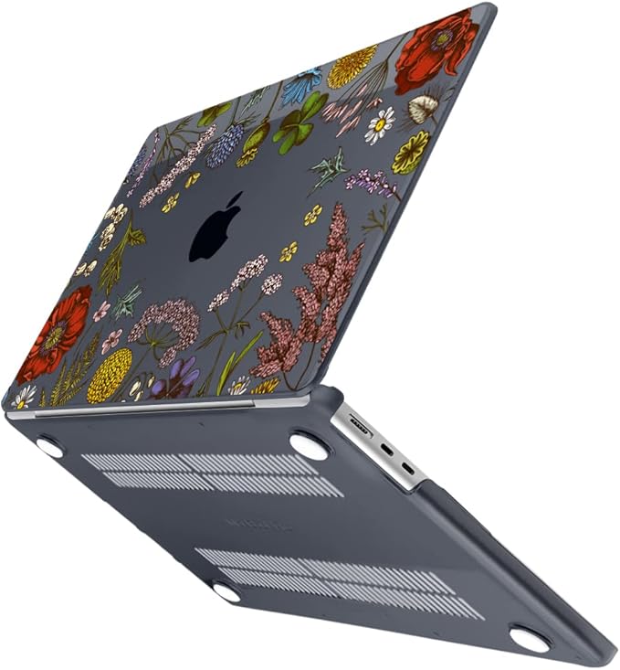 MEEgoodo Case for M5/M4/M3/M2 MacBook Air 13.6 inch 2026 2025 2024 2022, Fit Model A3449/A3240/A3113/A2681, Case Compatible with MacBook Air 13 inch, Clover