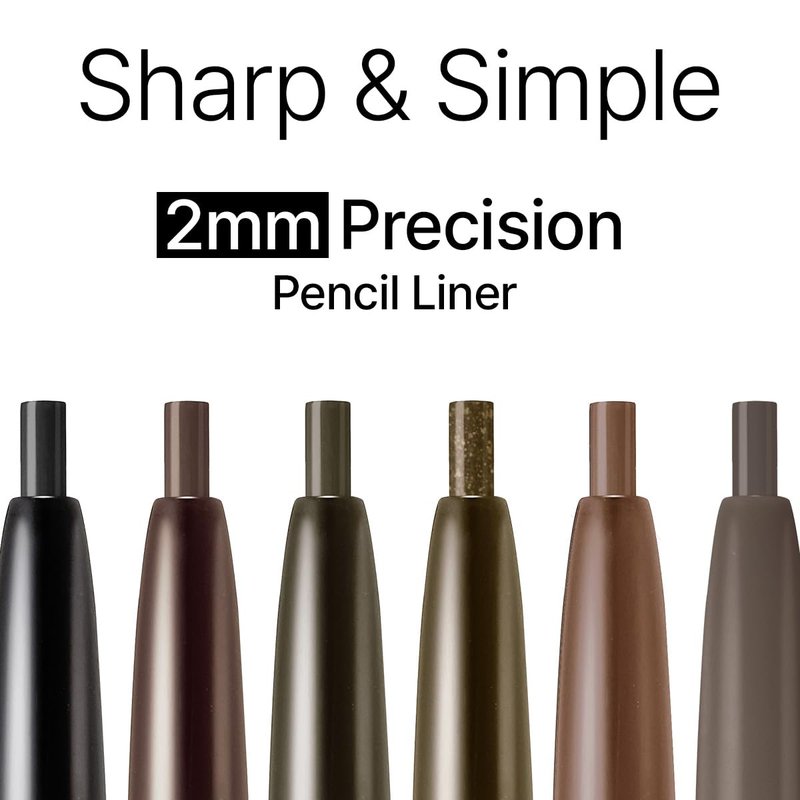 CLIO Sharp So Simple Waterproof Pencil Liner, 2mm Ultra Slim Precision Tip, Smooth Tug Free Glide, Smudge Resistant Long Wear Formula, Clean Eye Definition, Easy Control For Daily Makeup (001 Black)