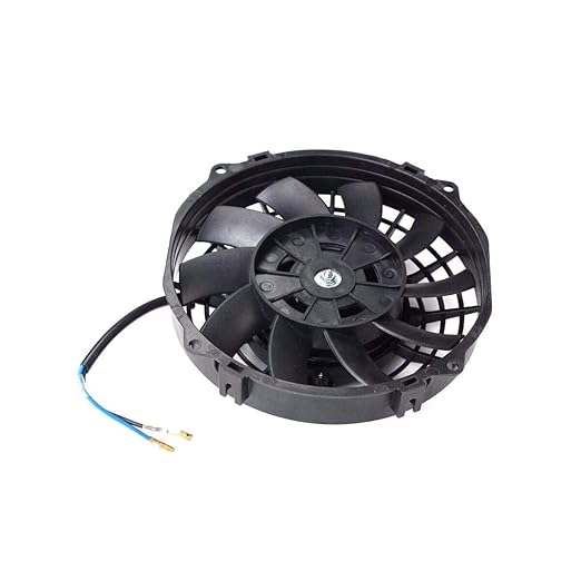 FSBCGT 7 Inch Universal Slim Fan Push Pull Electric Radiator Cooling Fan 12V 80W Mount Kit Black Set of 2