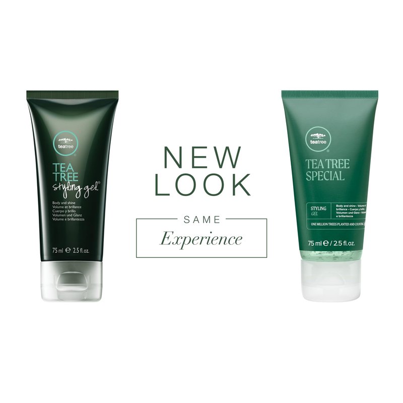 Tea Tree Styling Gel, Medium Hold, High-Shine Finish, For All Hair Types, 2.5 fl. oz.