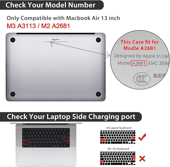 HOHAIYOO Compatible with MacBook Air 13.6 inch Case 2026 2025 2024-2022 Release M5 A3449 M4 A3240 M3 A3113 M2 A2681 with Touch ID, Hard Shell Case&Keyboard Cover&Screen Film&Webcam Cover, Oil Painting