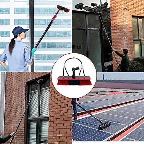 Water Fed Pole Telescopic Outdoor Window Cleaner, Conservatory Roof Cleaner/Water Fed Extendable Brush/Window Clean Kit Roof Cleaning Tools with 20M Water Supply Hose,39F,18FT/5.4M