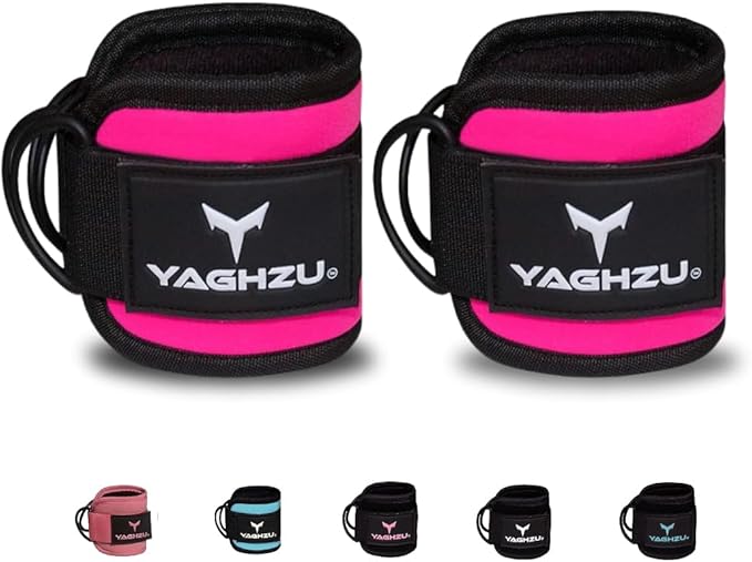 YAGHZU Ankle Straps for Cable Machines Women, Glute Kickback Cable Machine Attachments, Gym Ankle Cuffs, Wrist Cuffs for Workout, Leg Training Accessory, Fitness Gear for Home or Gym