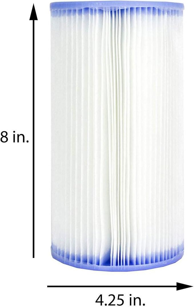 Intex 29000E 8" x 4.25" Type A Easy Set Above Ground Pool Replacement Filter Cartridge or Similar Brand Pool Pumps, (4 Pack)