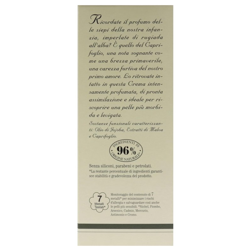 LErbolario Perfumed Body Cream, Honeysuckle, 5.7 oz - Body Lotion - With Extracts of Jojoba Oil - Floral Citrus Scent - Moisturizing - Cruelty-Free