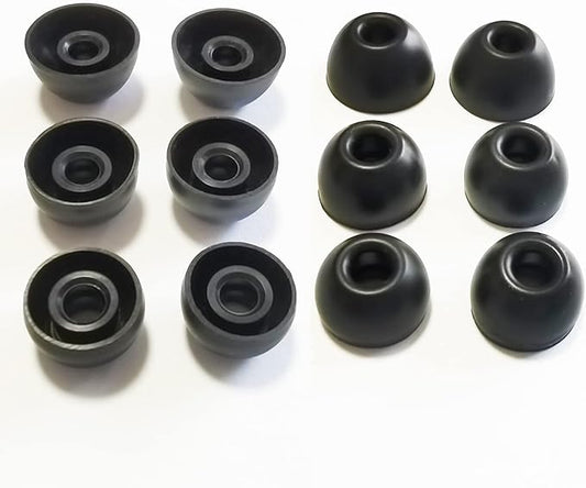 Silicone Ear Tips for Beats Fit Pro, Studio Buds, Powerbeats Pro 2, Solo Buds - 6 Pairs S/M/L Replacement Tips, Secure Fit Noise Isolation for Sports & Workouts (Black)