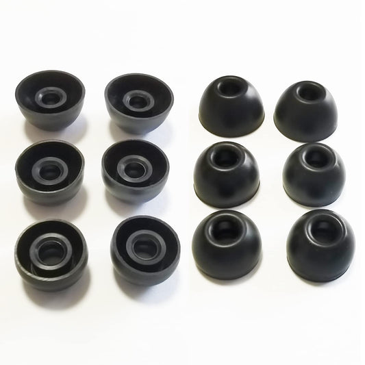 Silicone Ear Tips for Beats Fit Pro, Studio Buds, Powerbeats Pro 2, Solo Buds - 6 Pairs S/M/L Replacement Tips, Secure Fit Noise Isolation for Sports & Workouts (Black)