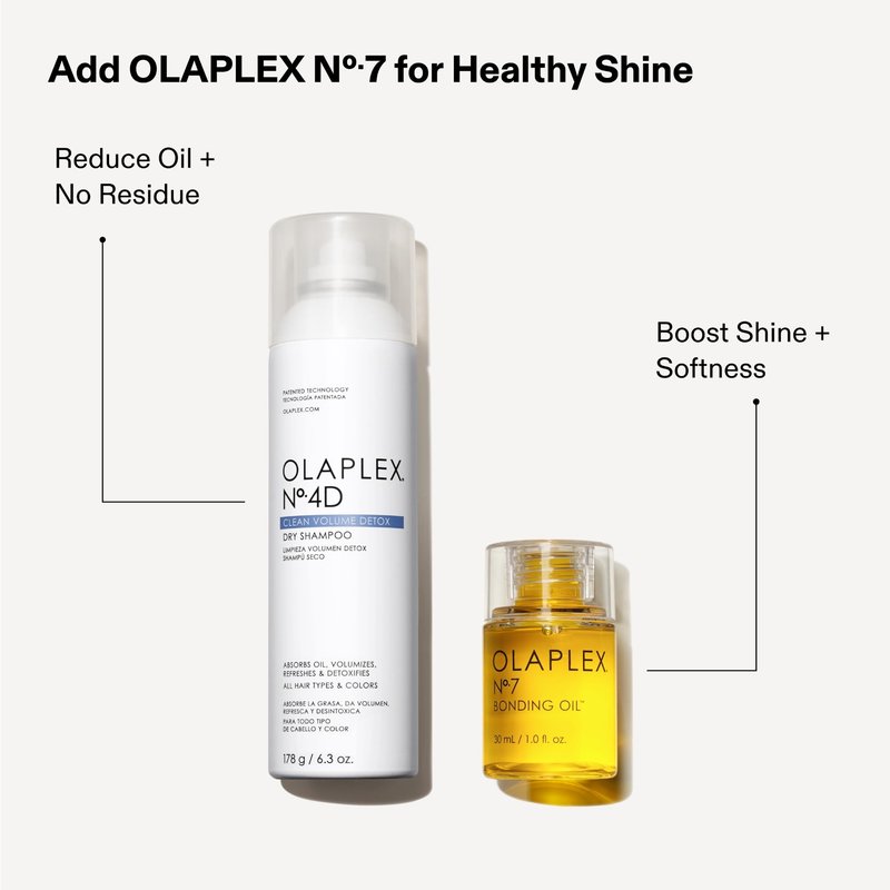 Olaplex Nº.4D Clean Weightless Volume Healthy Scalp Dry Shampoo: Absorbs Oils & Neutralizes Odor | No Powdery Residue | For Coily, Curly, Straight, and Wavy, 178 g / 6.3 Oz.
