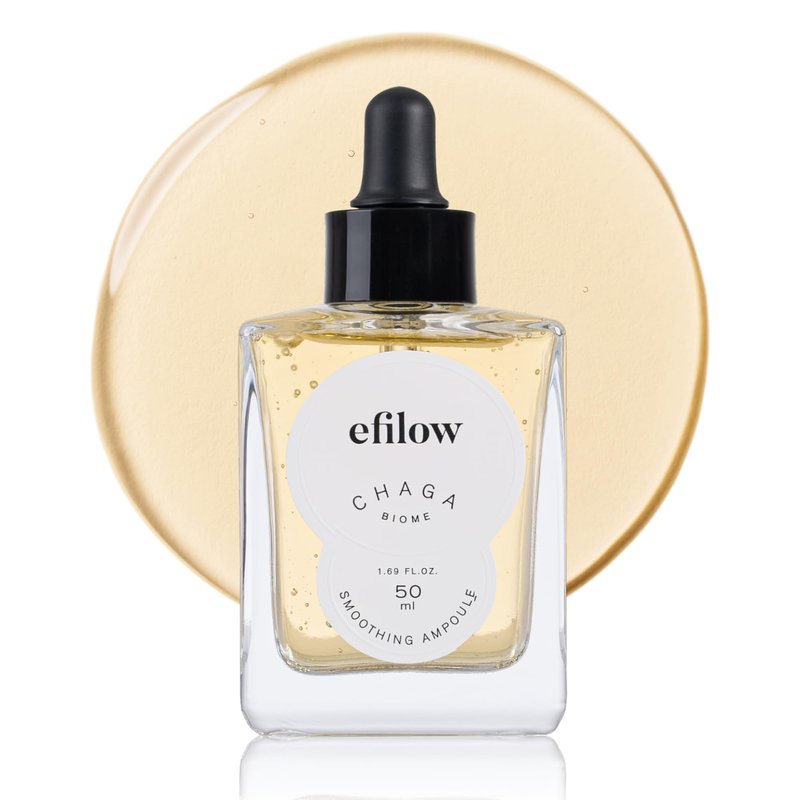 EFILOW Chaga Mushroom Biome Ampoule (1.69 fl.oz) - Pro-aging Adaptogen Serum for Resilience & Vibrant Glow - Vegan Sustainable Skin-Wellness for Sensitive Skin