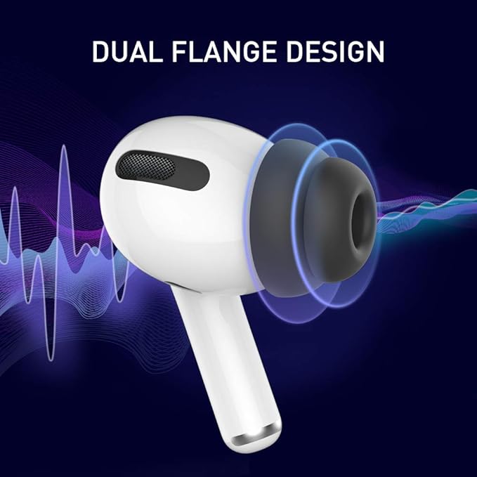 Delidigi for 6 Pairs AirPods Pro 2nd/1st Generation Ear Tips Replacement,Noise Reduction Silicone Earbuds Earplug Accessories Built-in Dust Guard Screen&Fit in The Charging Case S/M/L Size