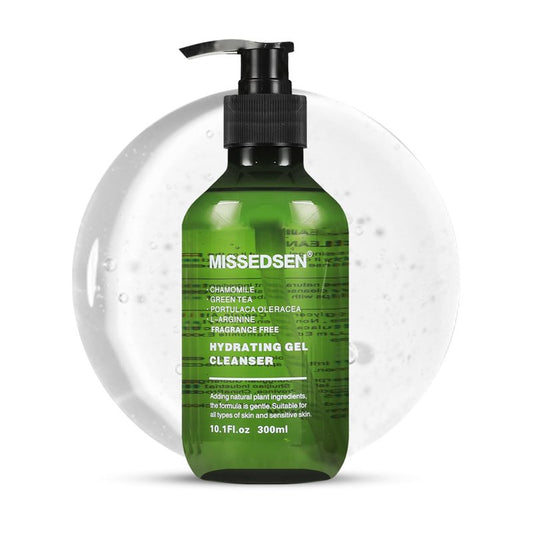 MISSEDSEN Hydrating Face Wash Foaming Facial Cleanser with Green Tea, Fragrance Free, For Normal to Dry, Sensitive, All Skin Types 10.1Fl oz