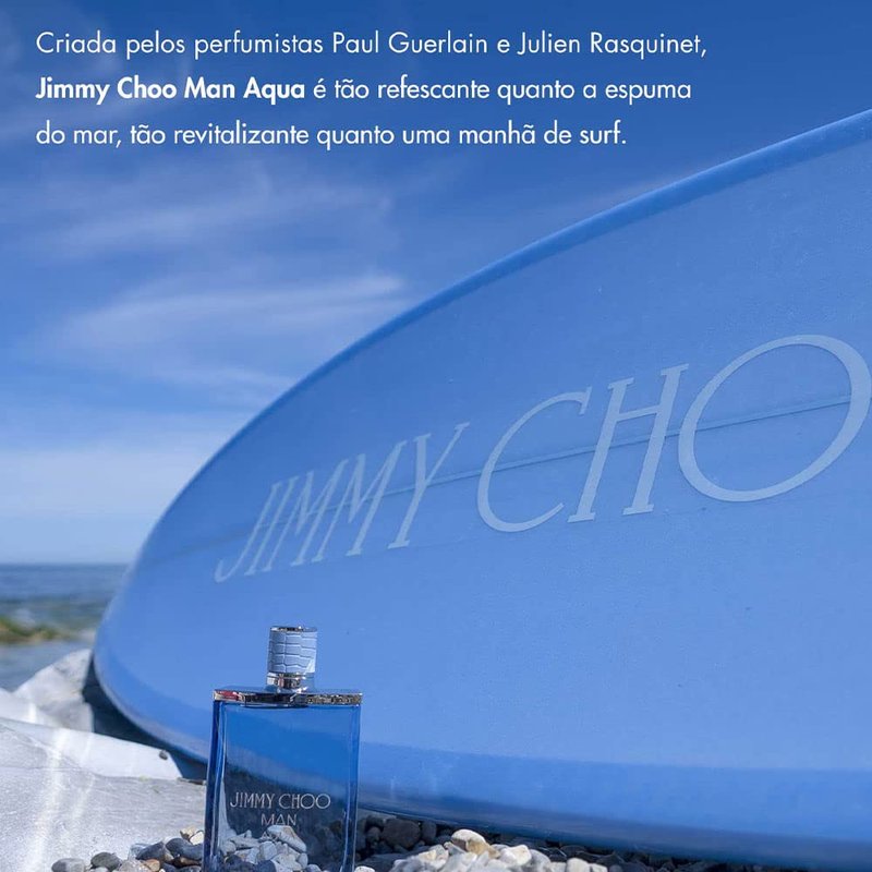 JIMMY CHOO - Man Aqua Eau de Toilette - Men's Fragrance - Fougere Marine Woody - With notes of Grapefruit, Clary Sage & Salty Moss - 3.3 Fl Oz