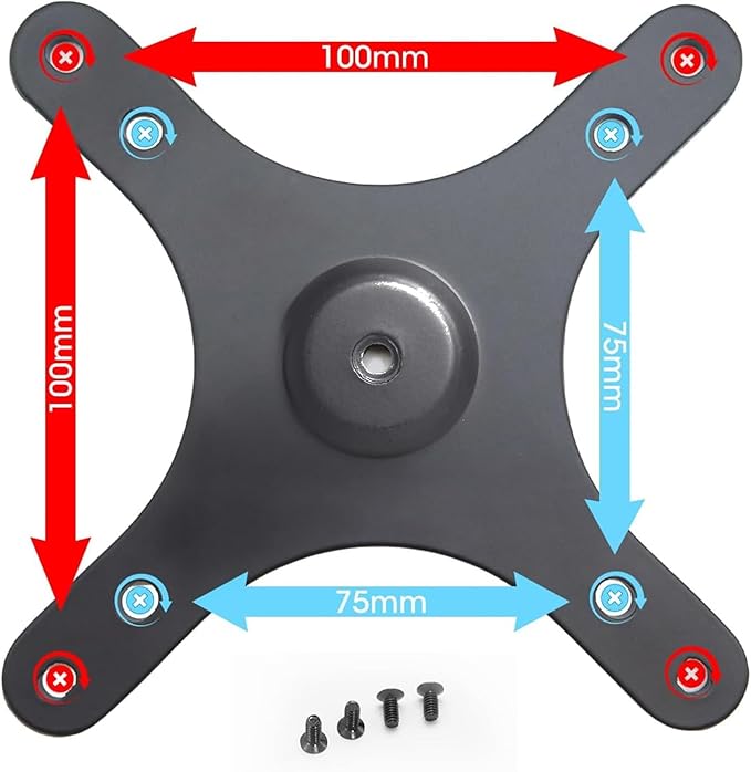 Kado Portable Monitor Stand Adapter 1/4" Screw Hole to 100x100mm 75x75mm