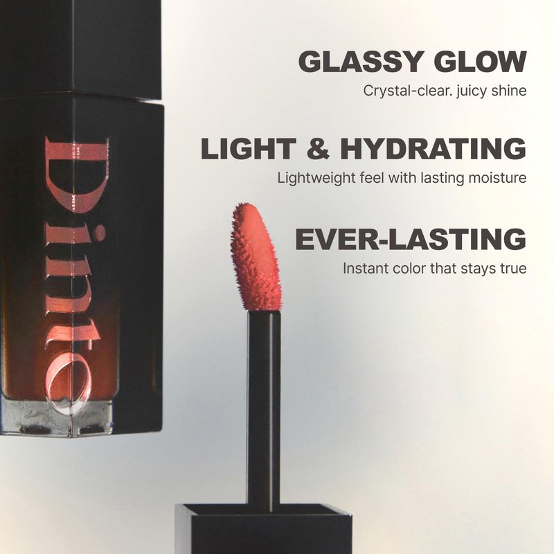 DINTO Blur-Glowy Lip Tint (217 Pax Romana) – Dewy Finish Glowy Korean Lip Tint, Long Lasting All Day Stain, Warm Soft Nude, Vegan & Cruelty-Free, 0.11 fl oz