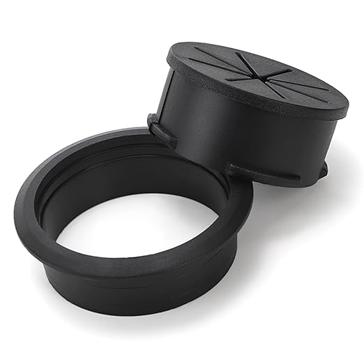 Covzoe 20 Pack Desk Grommets 2 Inch(50mm), Desk Cable Hole Cover with Hole Saw, Plastic Wire Cord Cable Management Through the Countertop for Home Office, Black