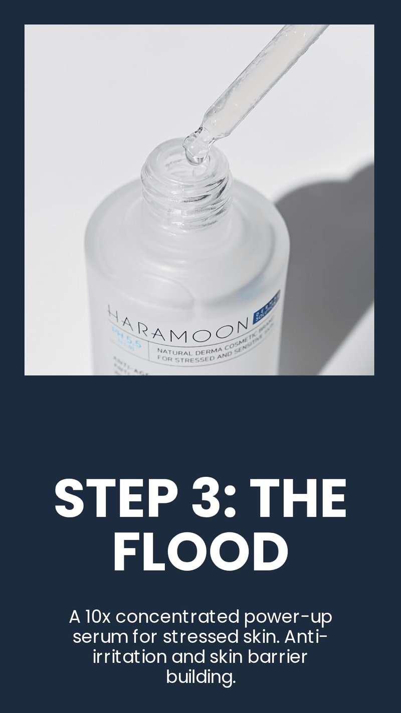 HARAMOON Hydrating Ampoule with Beta Glucan, Hyaluronic Acid, Niacinamide, and Adenosine | Fragrance Free Korean Skin Care Serum | Vegan, EWG Verified