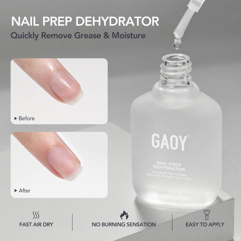 Nail Dehydrator and Primer Set - Acid-Free Natural Nail Prep for Gel Polish | 2 Pcs