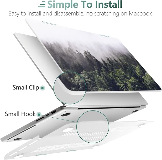DONGKE Compatible with MacBook Pro 16 Inch Case (2026-2021 Release, M5 M4 M3 M2 M1 Pro/Max Chip), Plastic Hard Shell Cover with Keyboard Cover & Screen Protector for MacBook Pro 16", Forest