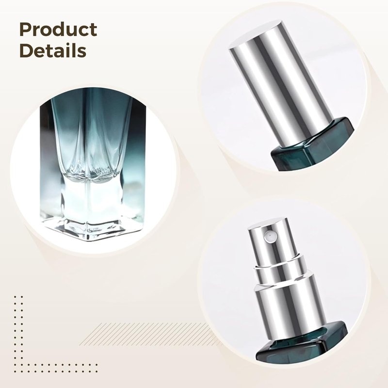 Gradient Perfume Travel Bottles Set - Leak-Proof Glass Spray Nozzles | 20 Pack, 8.5ml & 10ml