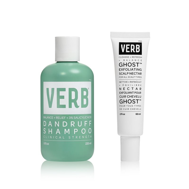 VERBÂ® Scalp Care Bundle: Dandruff Shampoo, 8 fl oz + Ghost Scalp Exfoliating Nectar - Gently cleanse and remove dandruff and buildup for a clean, nourished scalp + moisturized hair