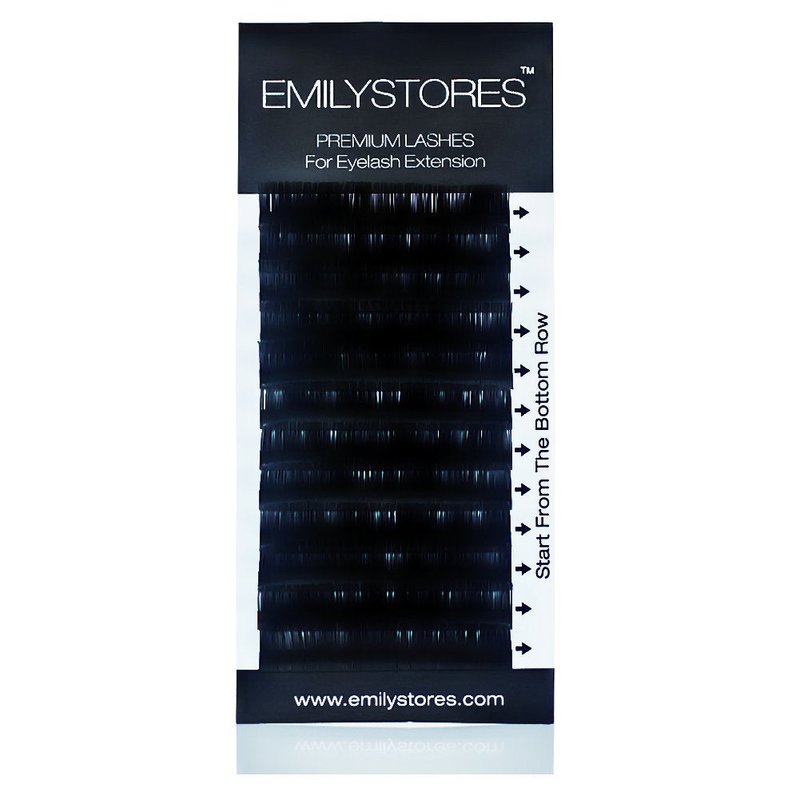 EMILYSTORES Eyelash Extensions 0.07mm Thickness D Curl Length 17mm Single Size Rapid Volume Eyelash For Lash Extensions, Easy Fan Blooming Flower Lashes, Self Fanning Lashes, (0.07,D,17mm)