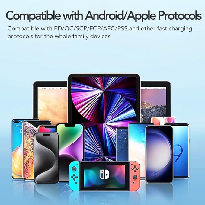 Retractable Car Charger, 4 in 1 Super Fast Car Phone Charger 60W, 2 Retractable Cables and 2 USB Ports Car Charger Adapter,Compatible with iPhone 17/16/15/14/13/12/11,Air-Pods Pro 3/4,Galaxy,Pixel