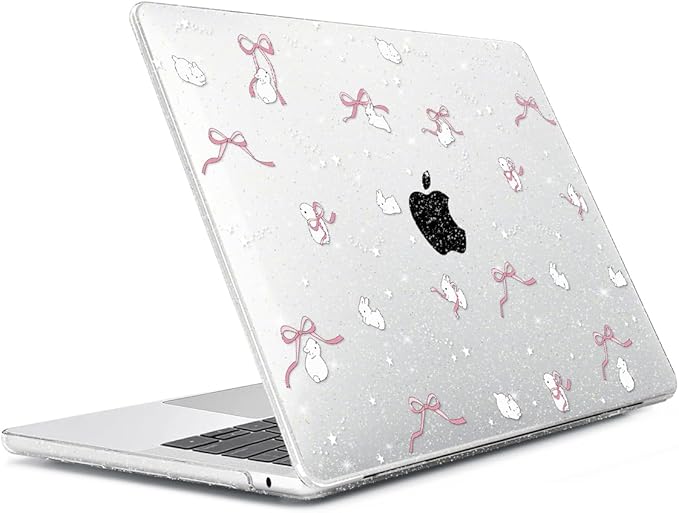 HOHAIYOO for 2026 2025 2024-2022 MacBook Air 13 inch Case M5 A3449 M4 A3240 M3 A3113 M2 A2681 with Touch ID& 13.6" Liquid Retina Display, Hard Shell&Keyboard Cover&Screen Film&Webcam Cover, Bunny-P