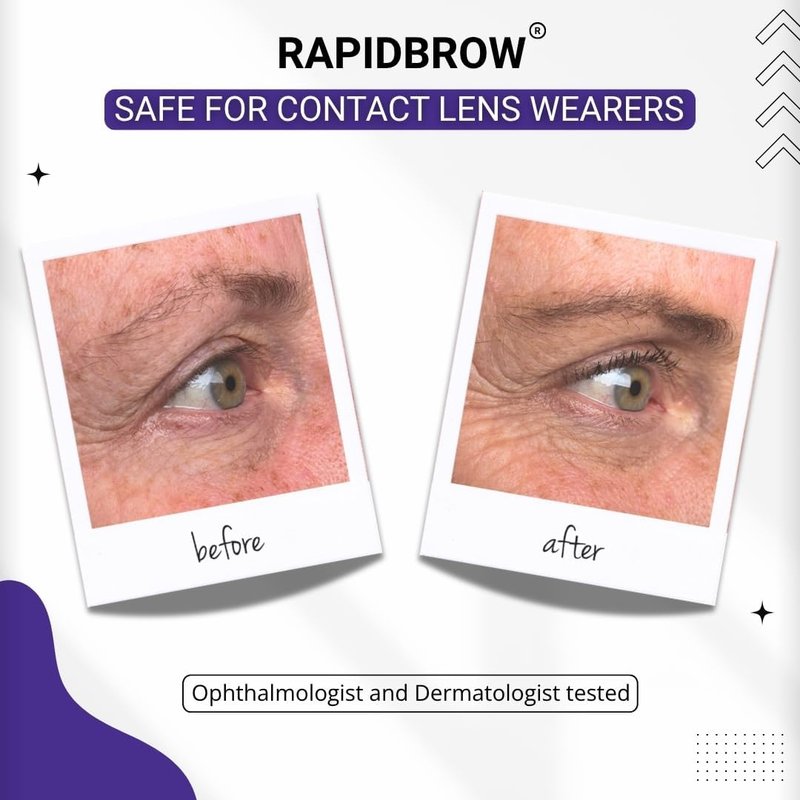 RapidBrow Eyebrow Enhancing Serum - Hydrating Formula for Thicker Brows | 3 mL with Hexatein 2 Complex