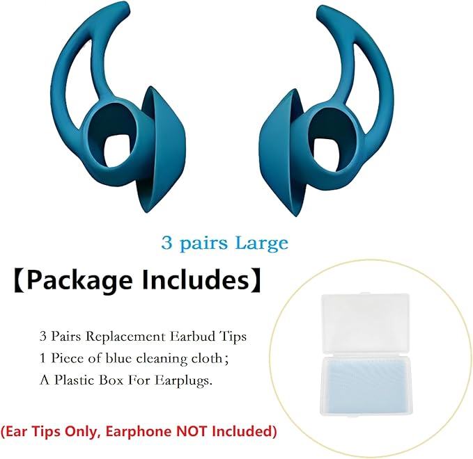 CYADCI 3 Pairs Large Earbud Tips Compatible with Bose QuietComfort and Sport Earbuds